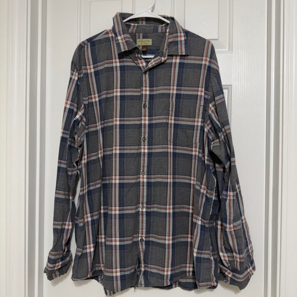 Sonoma Plaid Button Up Shirt